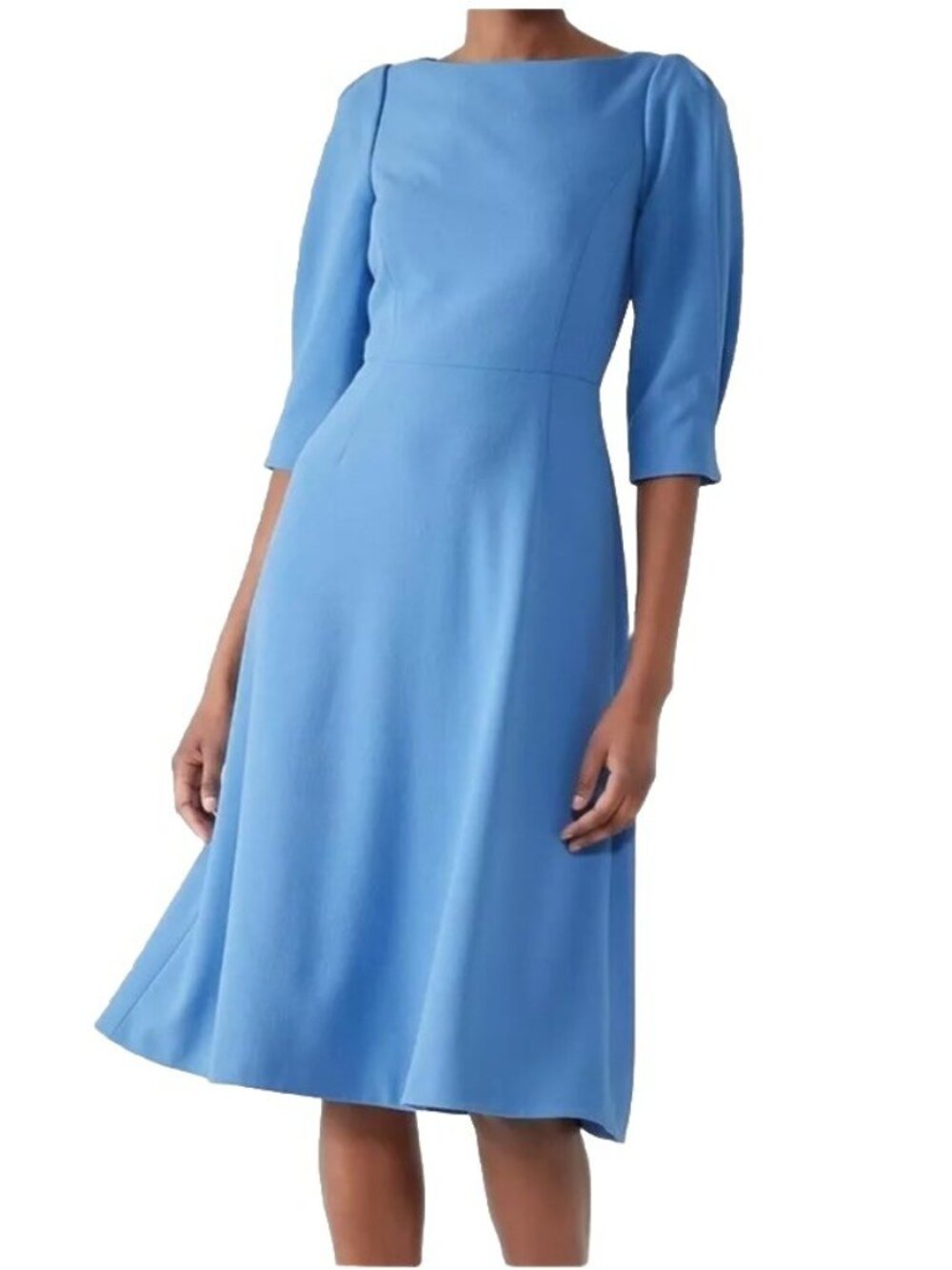 NWOT L.K. Bennett Lemoni Midi Dress in Blue 16